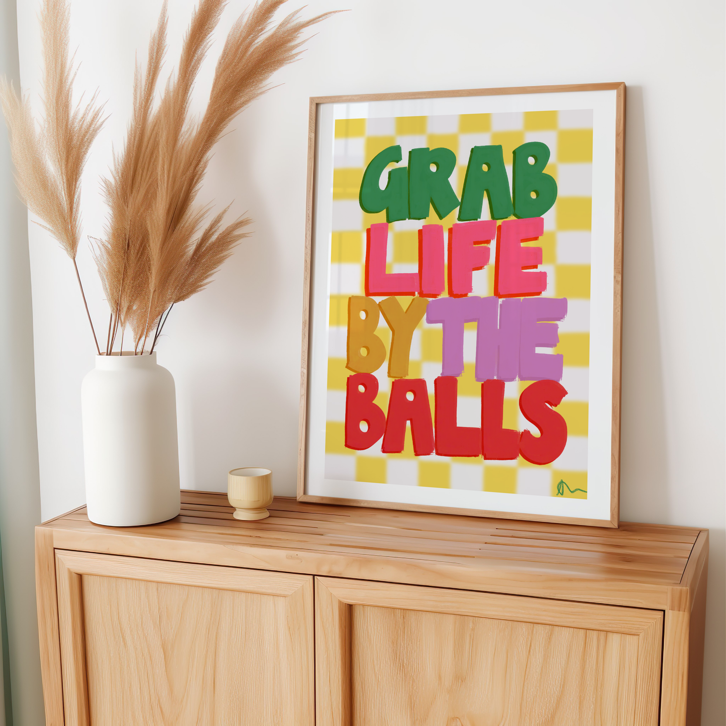 Grab Life By The Balls | Vibrant Inspirational Print