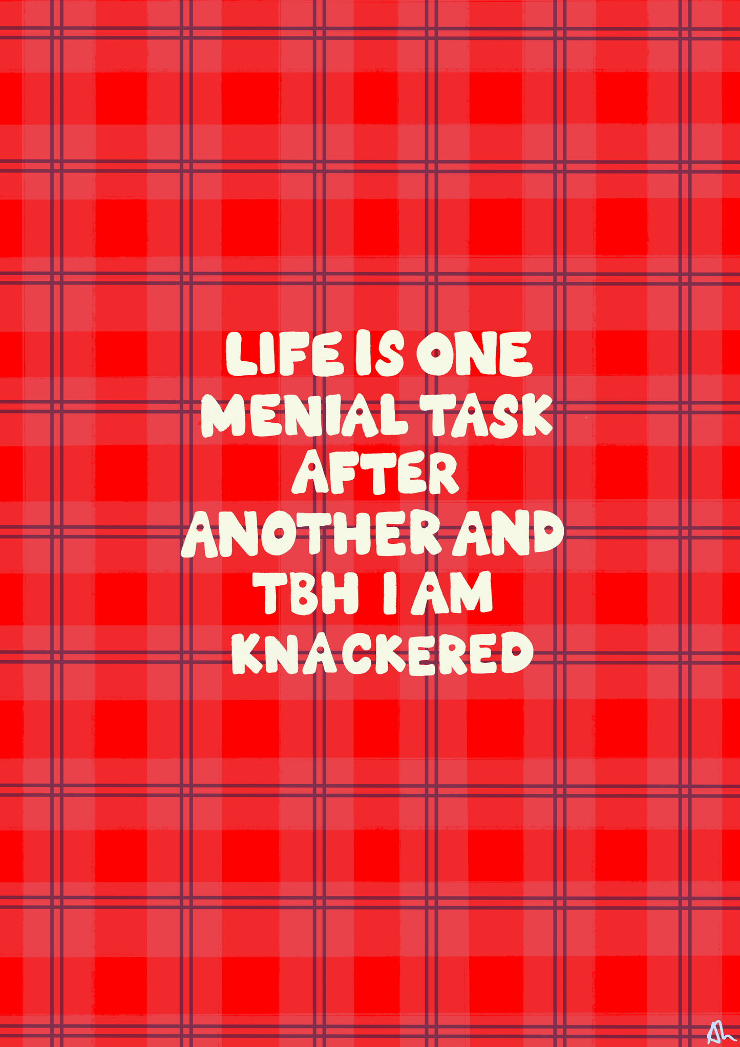 Menial Task | Orange Honest Art Print