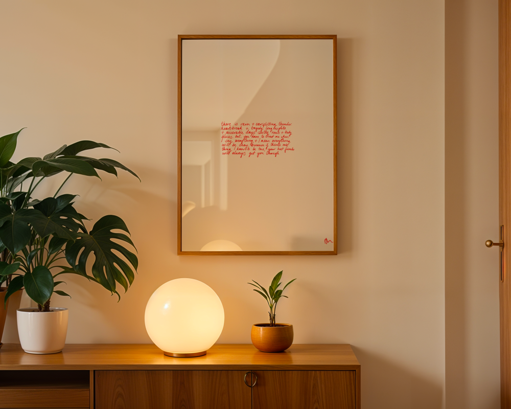 Best Friends Poem | Minimalist Red Print