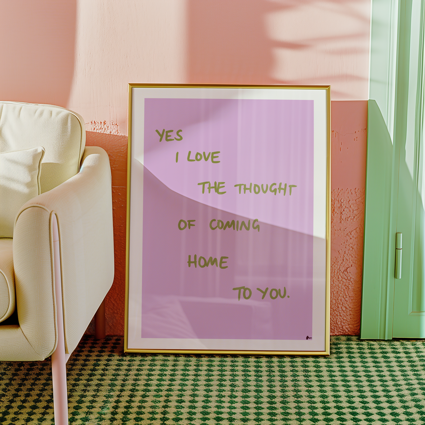 Coming Home To You | Lilac and Green Print