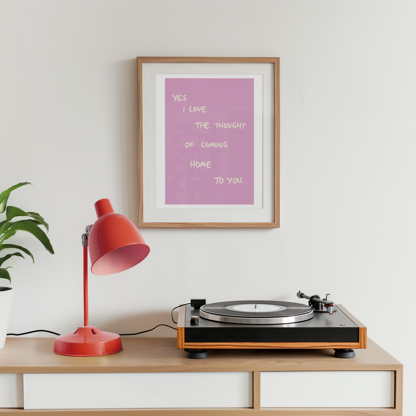 Coming Home To You | Pink and White Print