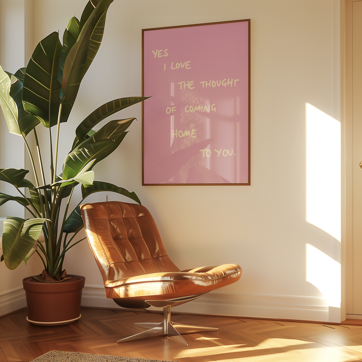 Coming Home To You | Pink and White Print