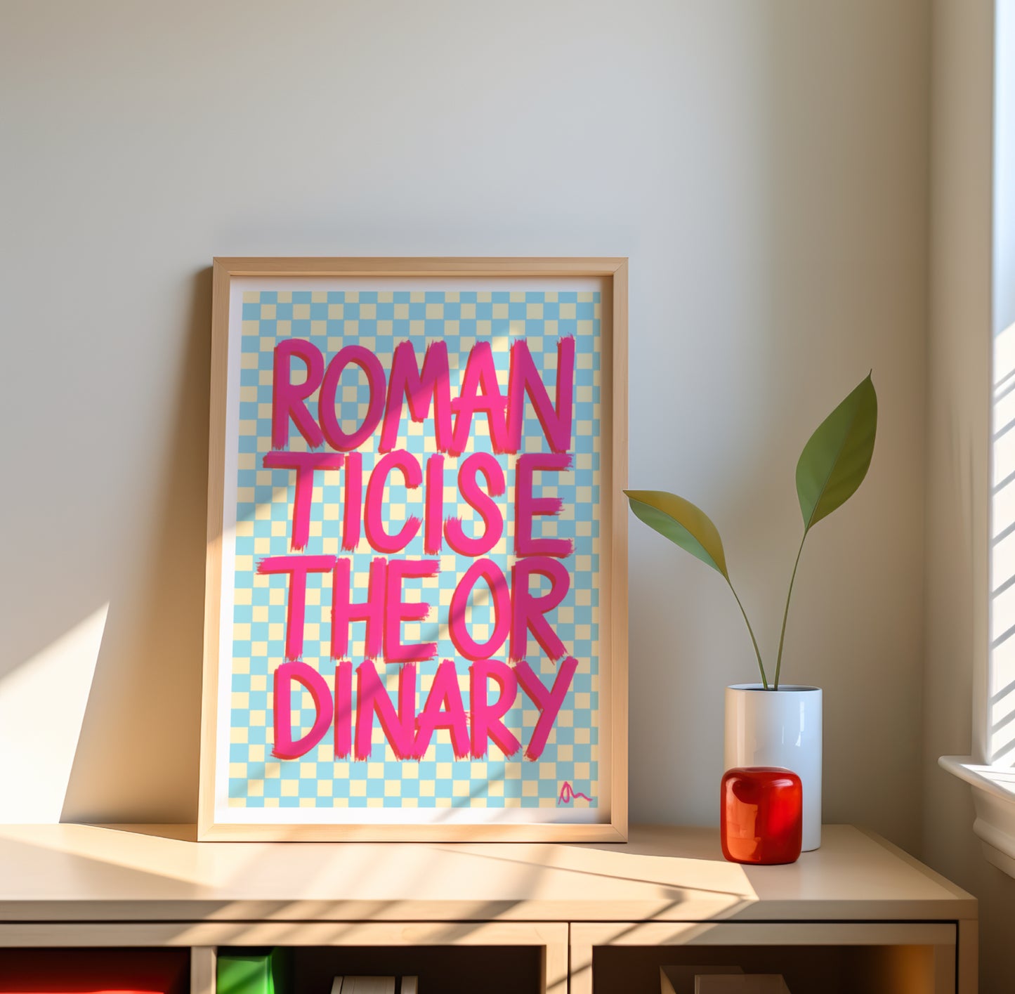 Romanticise The Ordinary | Pink and Blue Print