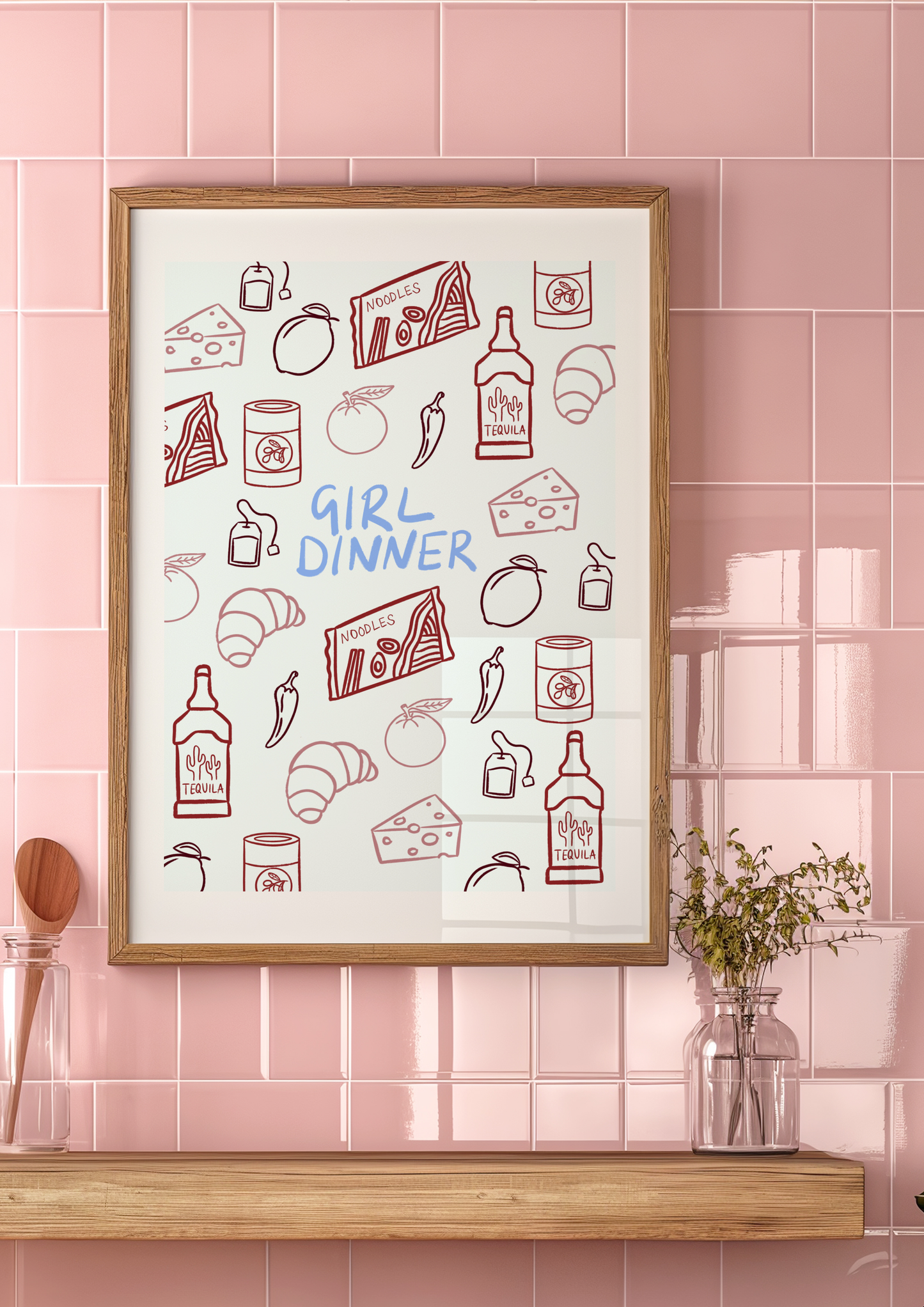 Girl Dinner | Kitchen Print