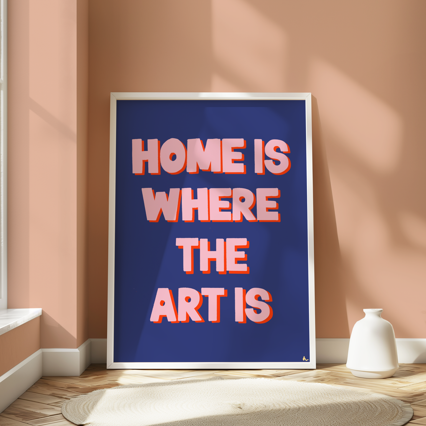 Home Is Where The Art Is | Colourful Typographic Bold Maximalist Wall Art