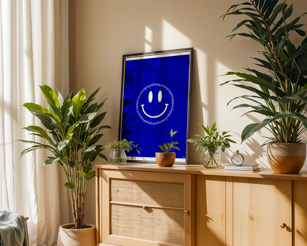 I'm Going Under | Blue Smiley Print