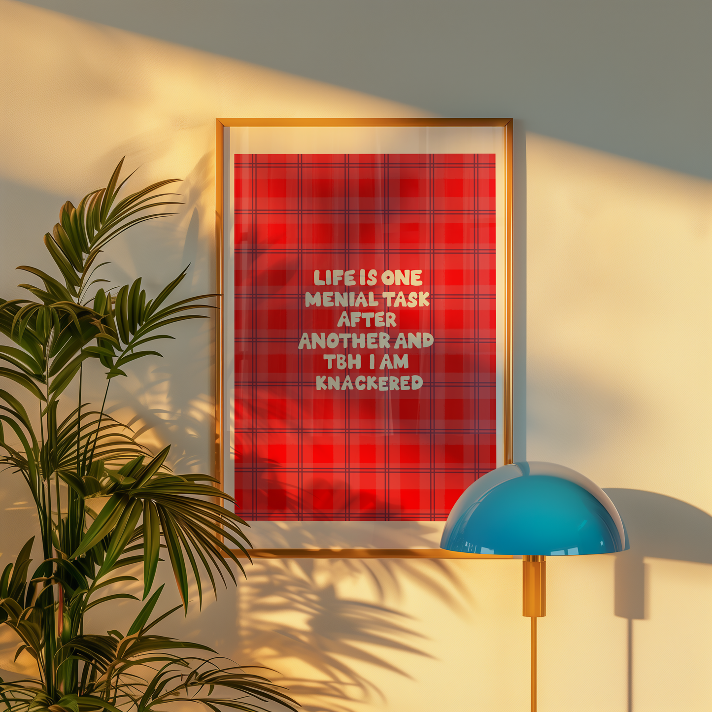 Menial Task | Orange Honest Art Print