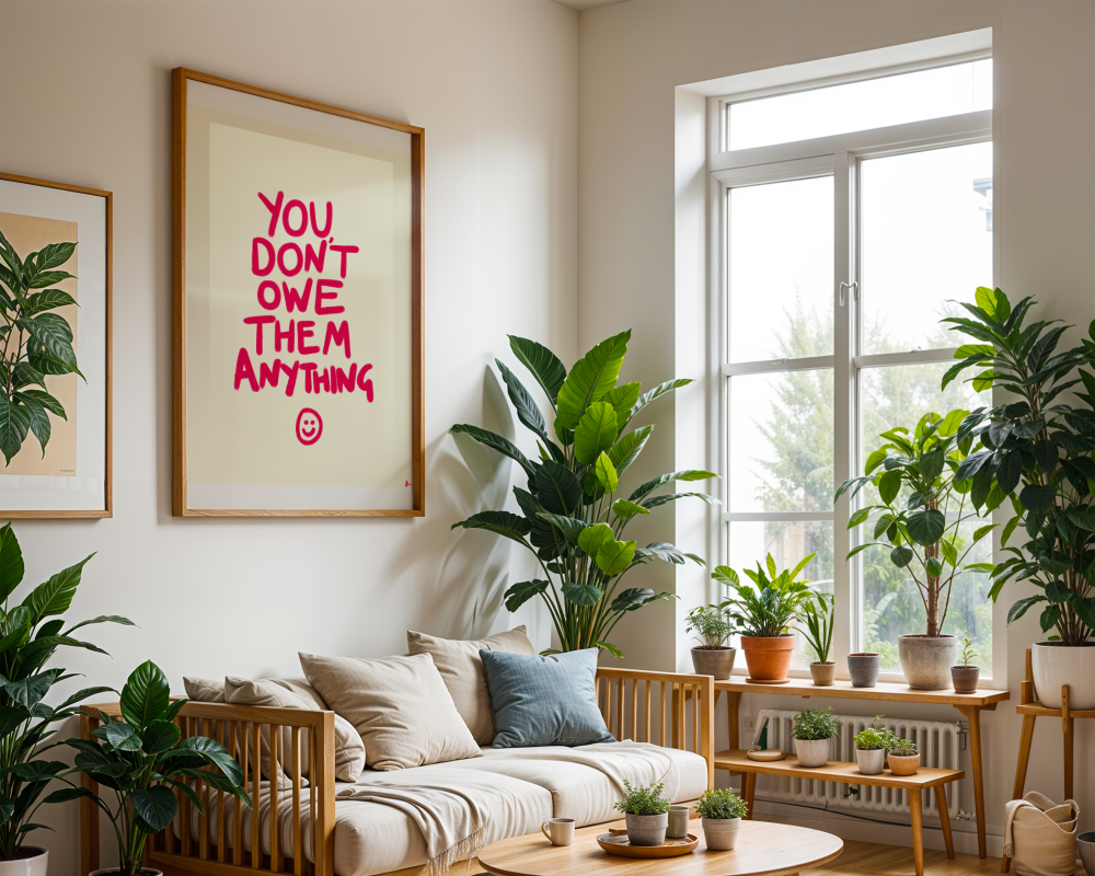 You Don't Owe Them Anything | Vibrant Pink Print