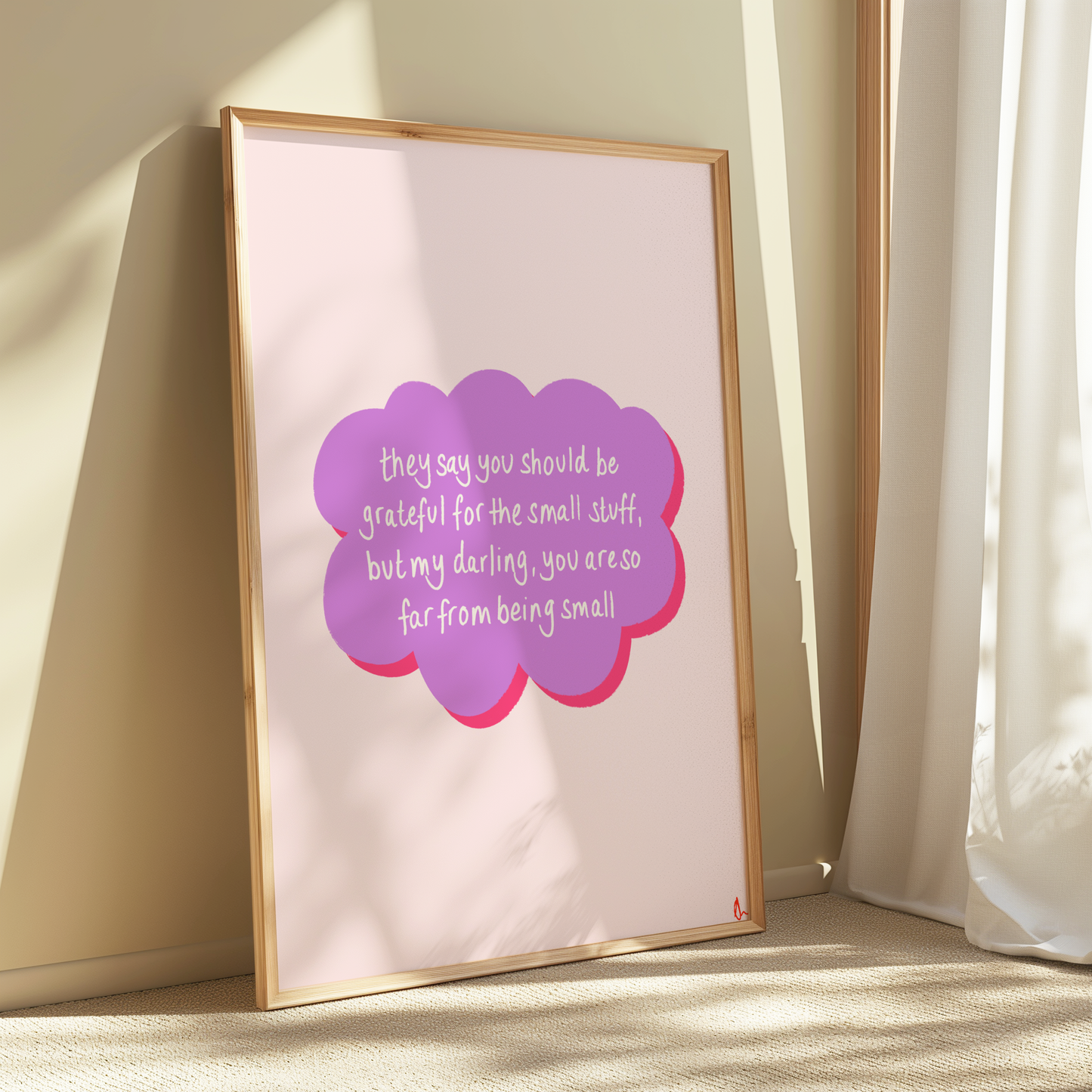 Small Stuff | Pink and Lilac Cute Maximalist Nursery Print
