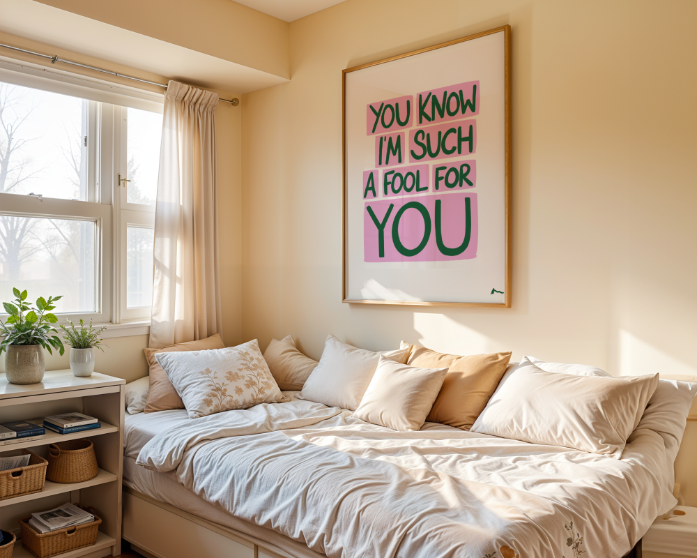 You Know I'm Such a Fool For You | Pink and Green Print