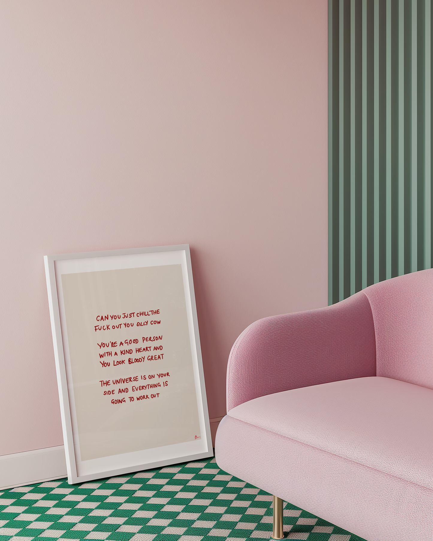 The Universe Is On Your Side | Motivational Red Art Print