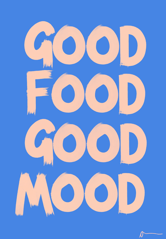 Good Food Good Mood Blue