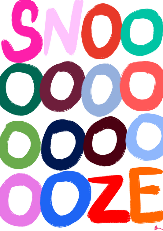 Snoooze | Colourful Bedroom Art Print