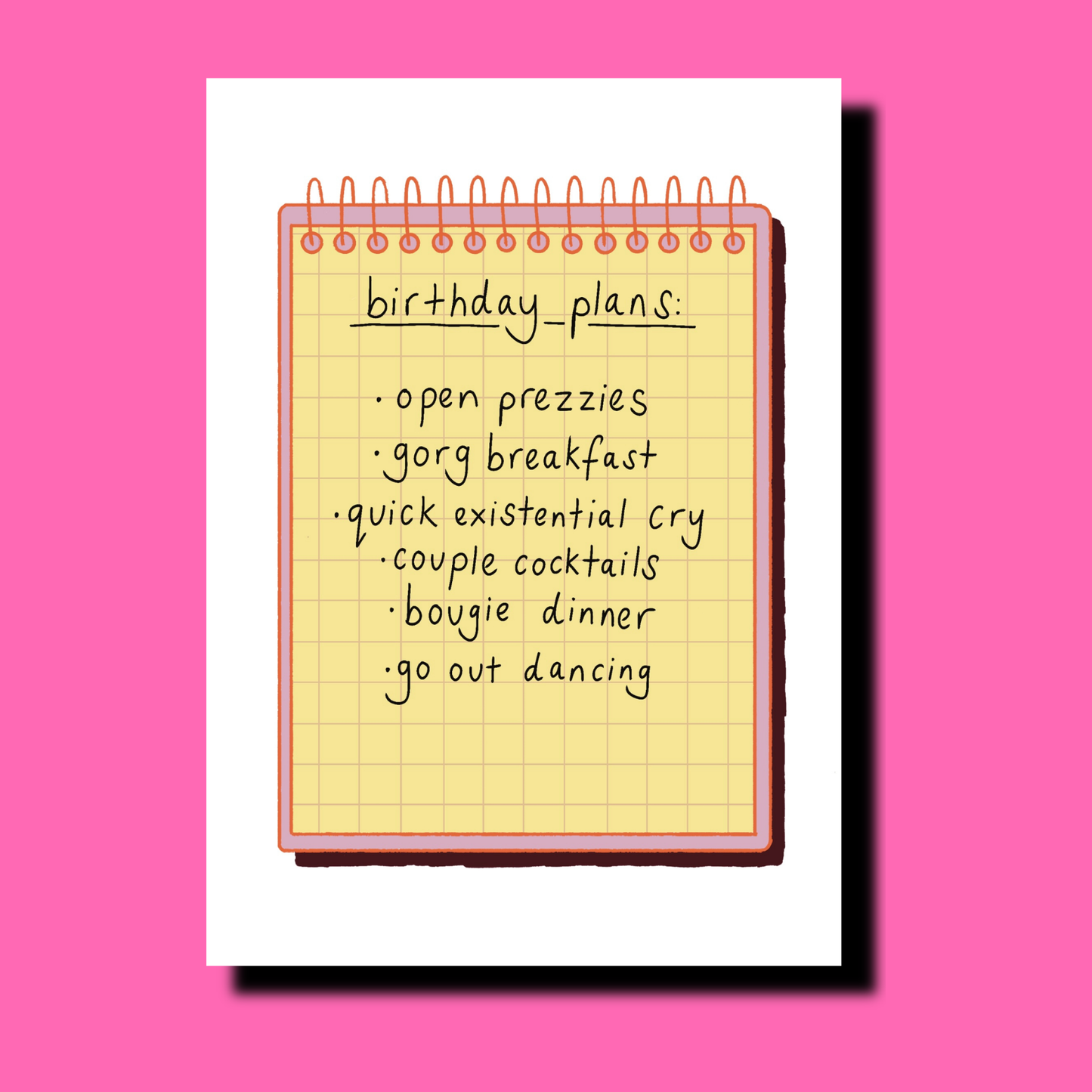 Birthday Plans | Birthday Greetings Card