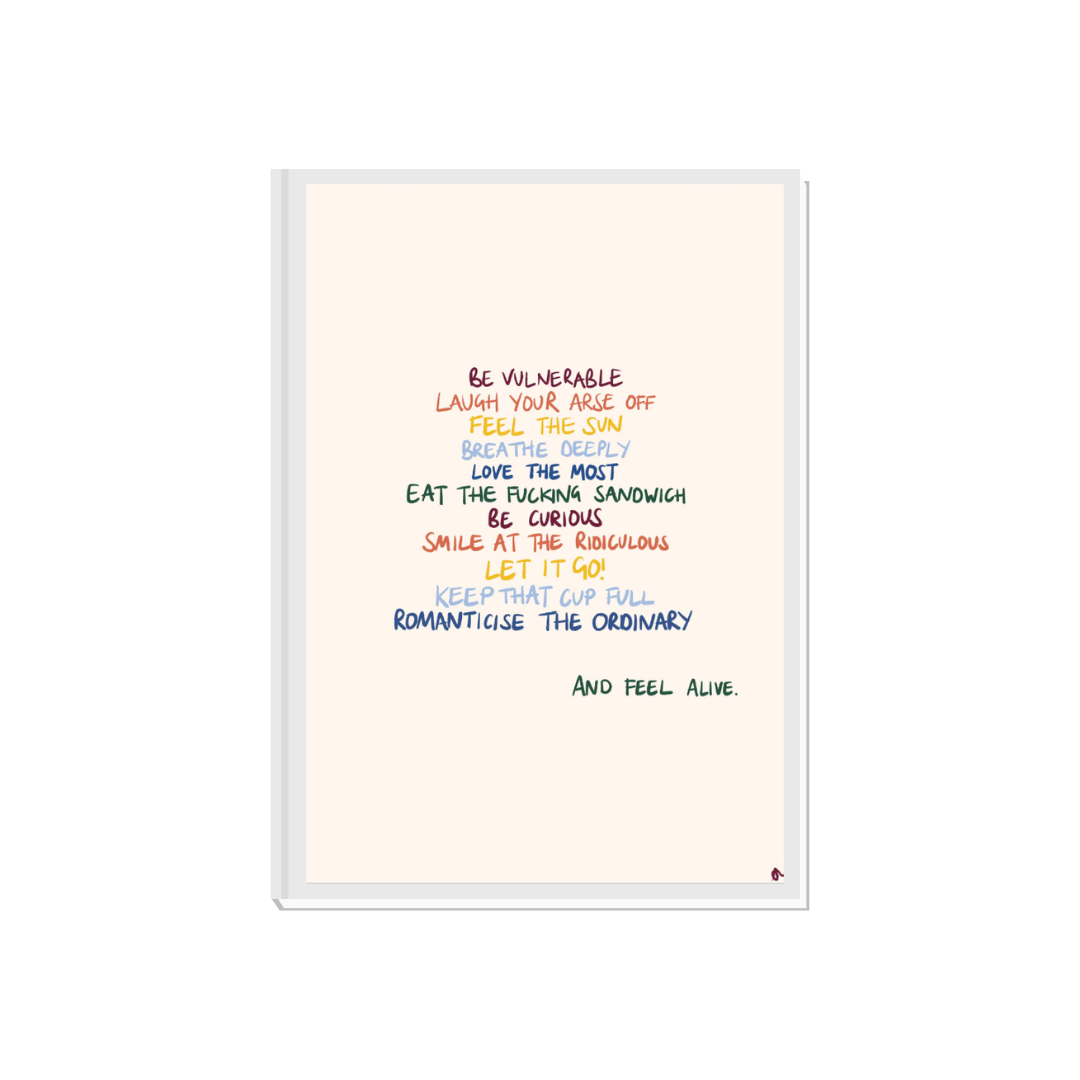 Feel Alive | Inspirational Relatable Colourful Print Poster
