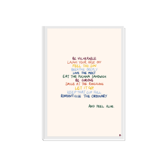 Feel Alive | Inspirational Relatable Colourful Print Poster
