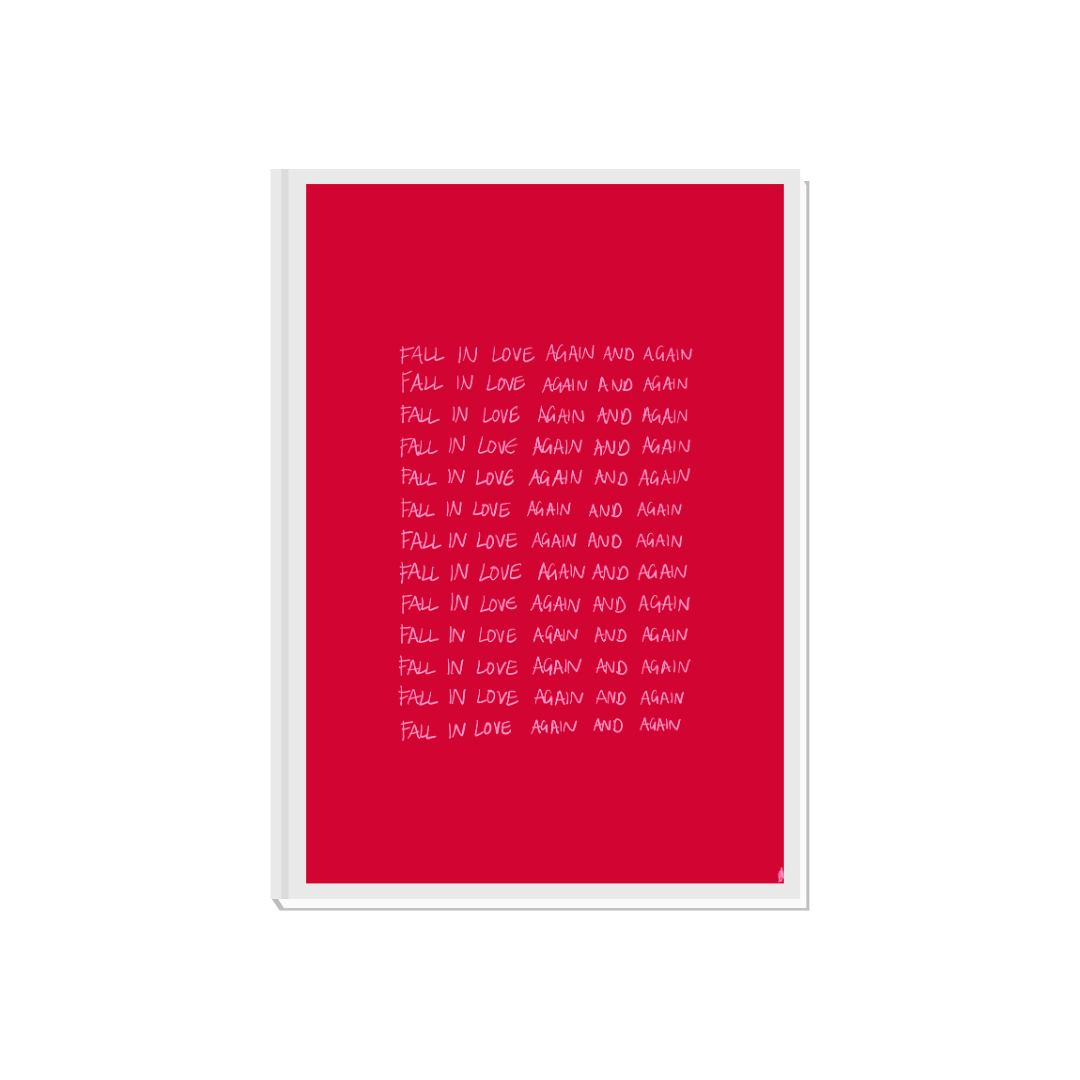 Fall In Love | Romantic Red Charli XCX Music Print