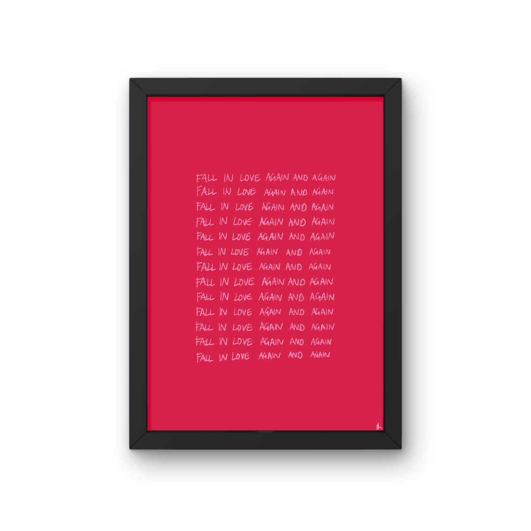 Fall In Love | Romantic Red Charli XCX Music Print