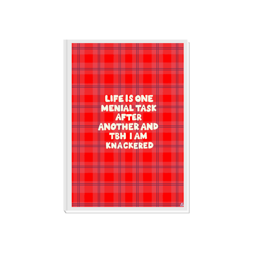Menial Task | Orange Witty Relatable Honest Art Print Poster