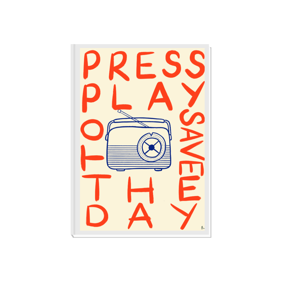 Press Play | Playful Maximalist Typographic Music Print