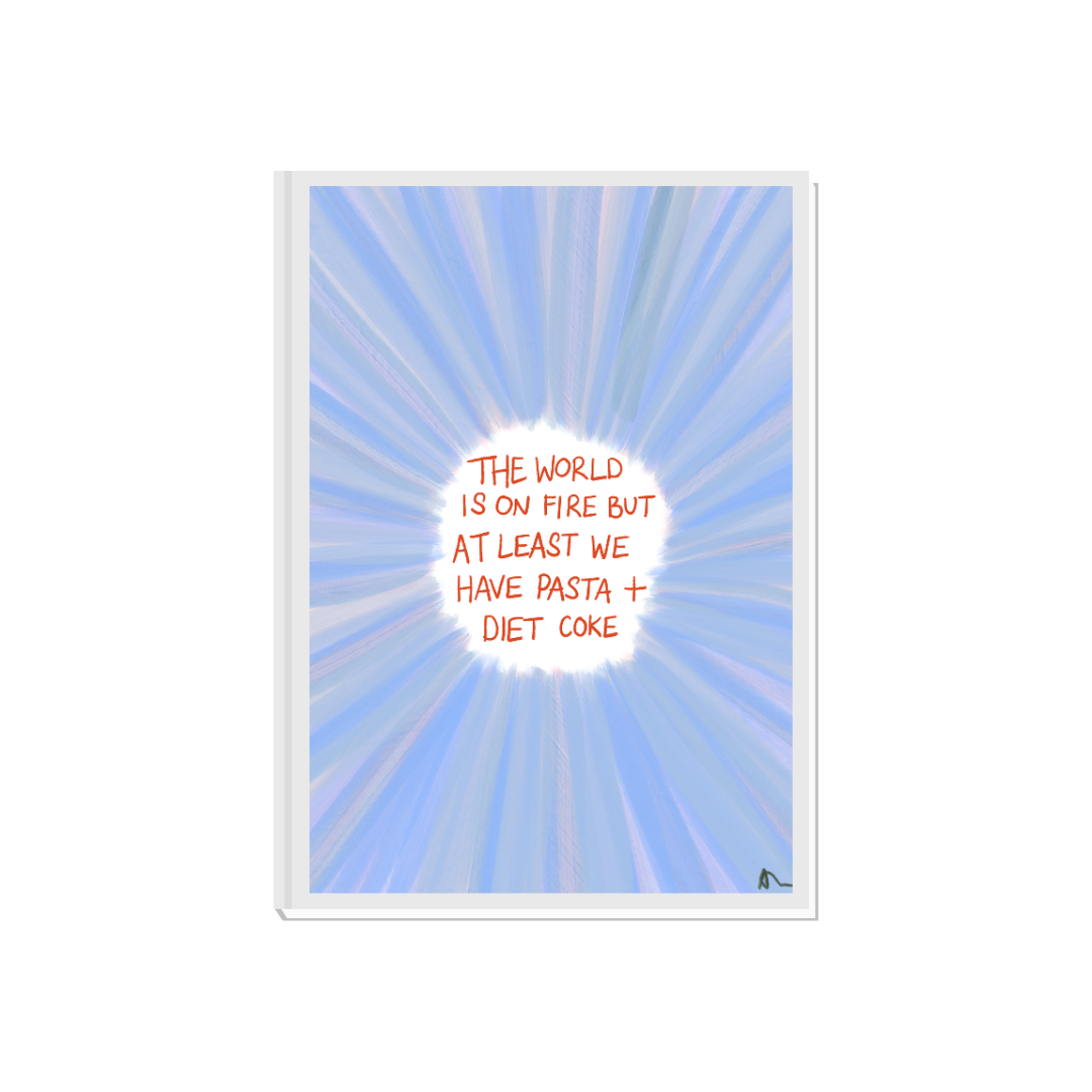 Pasta and Diet Coke | Playful Witty Food and Drink Kitchen Print