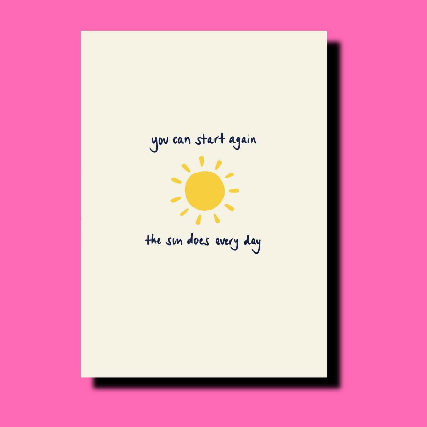 You Can Start Again Card | Positive Greetings Card