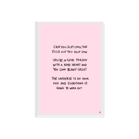 The Universe Is On Your Side | Relatable Motivational Pink Slogan Poster Art Print