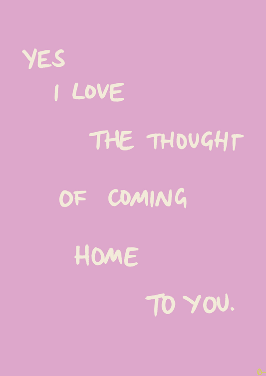 Coming Home To You | Pink and White Print