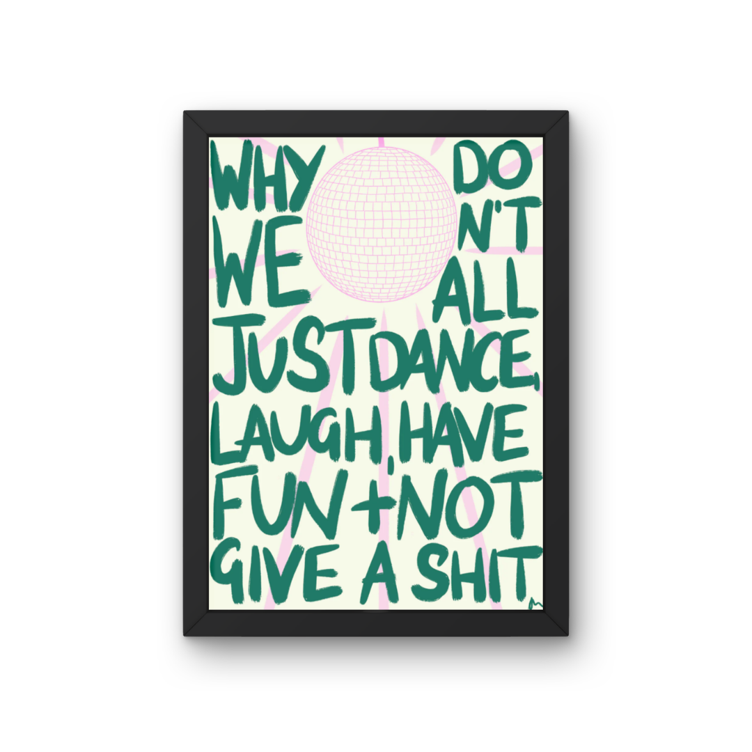 Just Dance | Vibrant Lilac and Green Disco Ball Print Wall Art