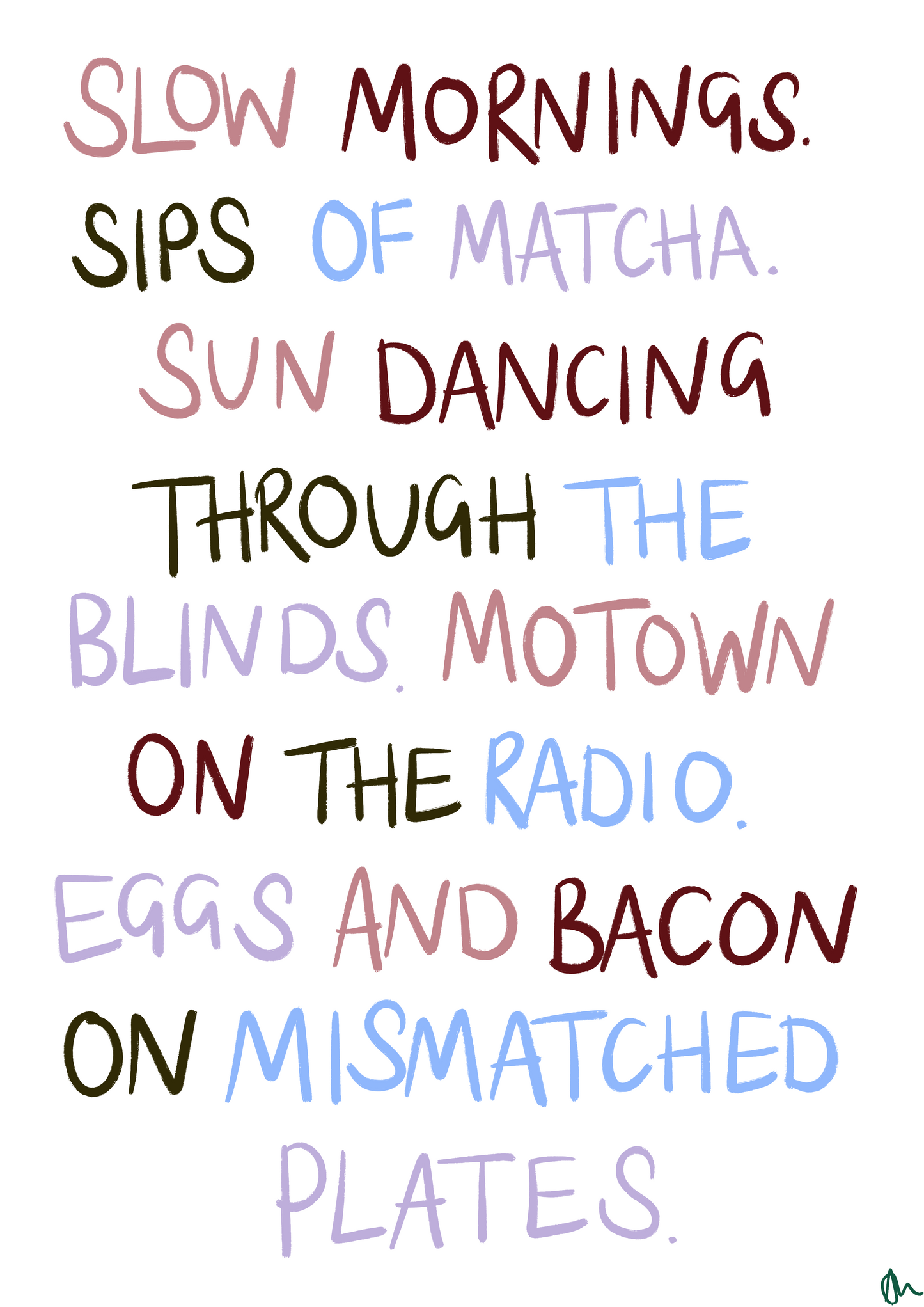 Slow Mornings | Kitchen Print