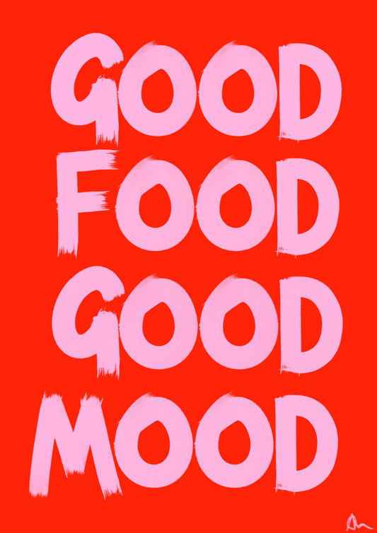 Good Food Good Mood Pink