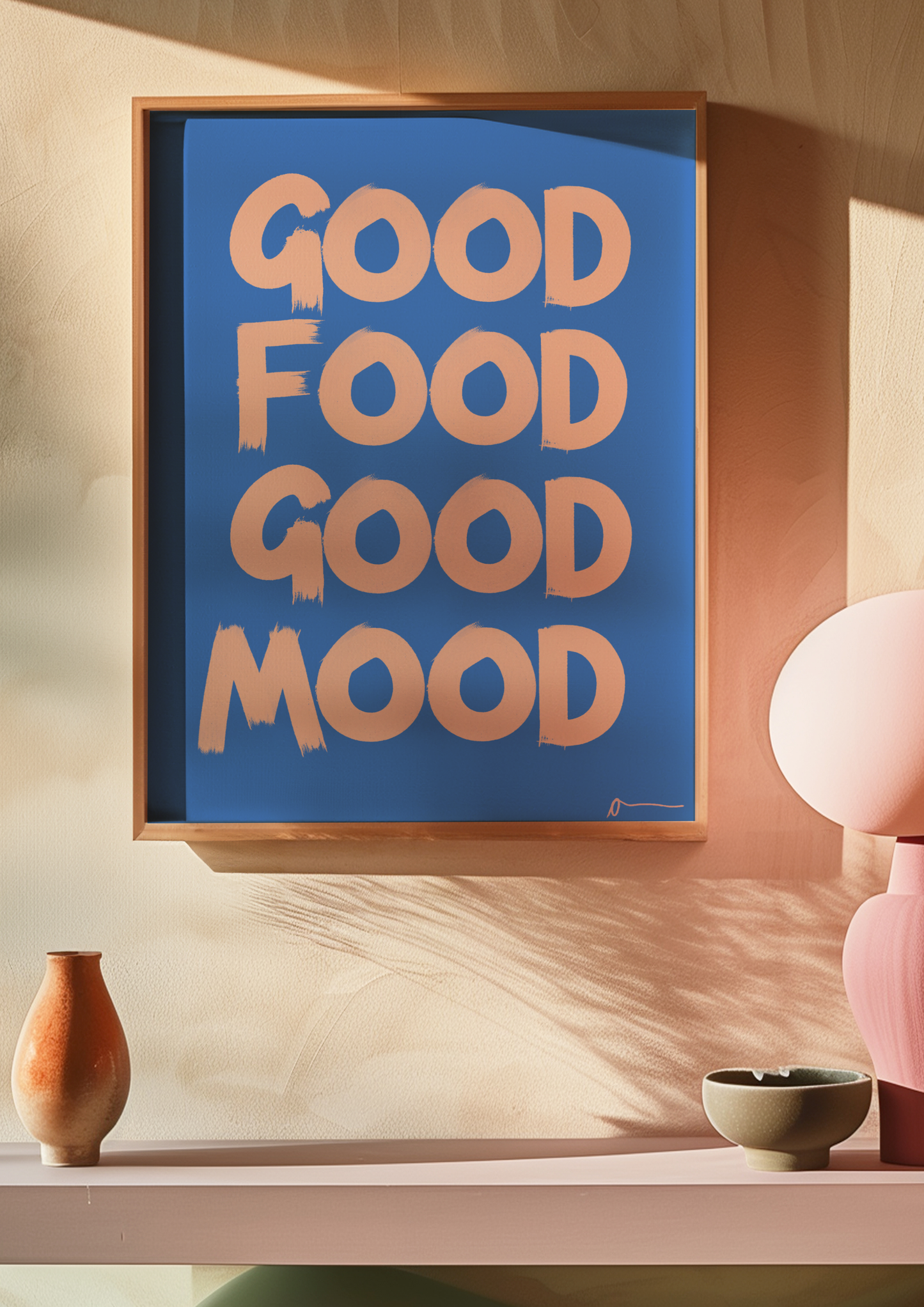 Good Food Good Mood Blue